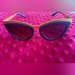 Freida Rothman Daphne Matte Black/gold Sunglasses 56 21-135